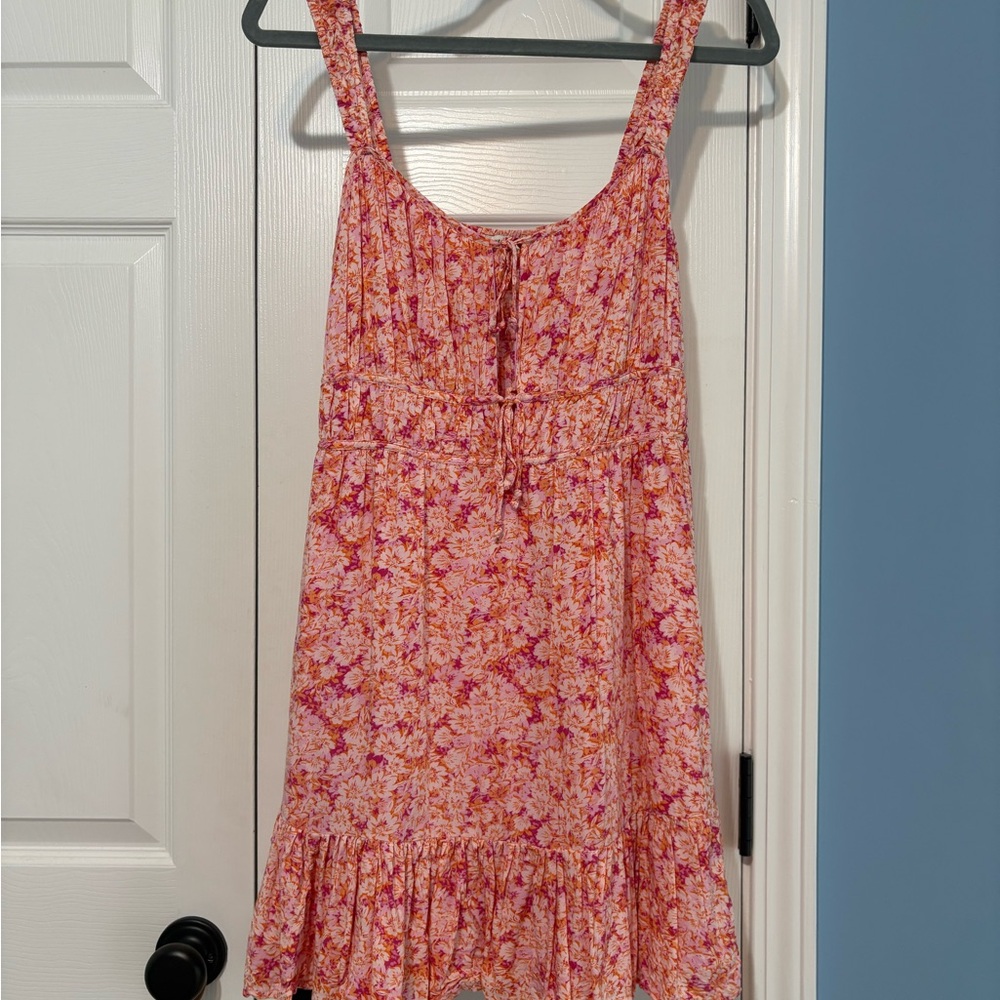 American Eagle Outfitters Pink and Orange Floral Dress